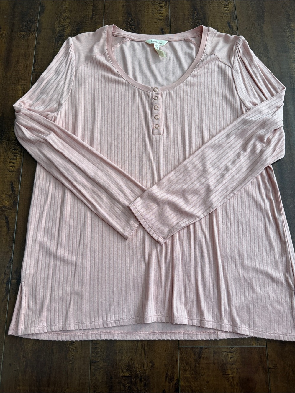 Matilda Jane Soft Pink Ribbed Long-Sleeve Henley